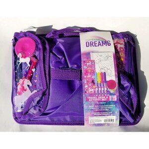 Rainbow Dreams Kids Travel Desk & Activity Set 12 Pc with Markers Purple Ages 3+